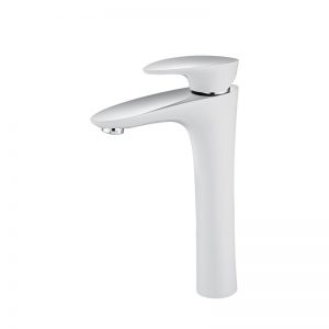 171200LWC Fancy white and chrome basin mixer - Single Lever Basin Faucets - 1