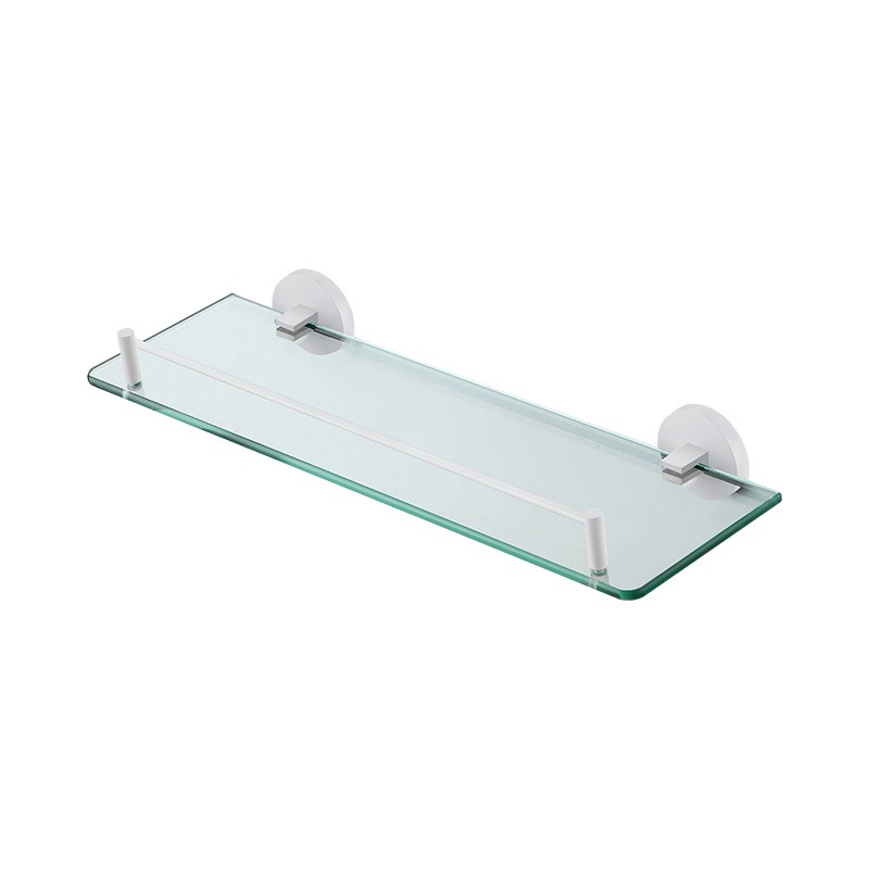 480813YW White single layer glass shelf