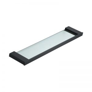480913BYB Black single layer glass shelf - ERICA Series (SUS304) - 1