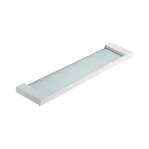 480913YW White single layer glass shelf - ERICA Series (SUS304) - 1