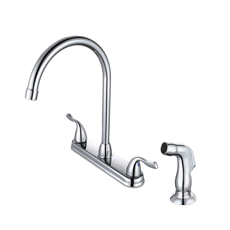 992101A4CH 2 handles kitchen sink tap with spray