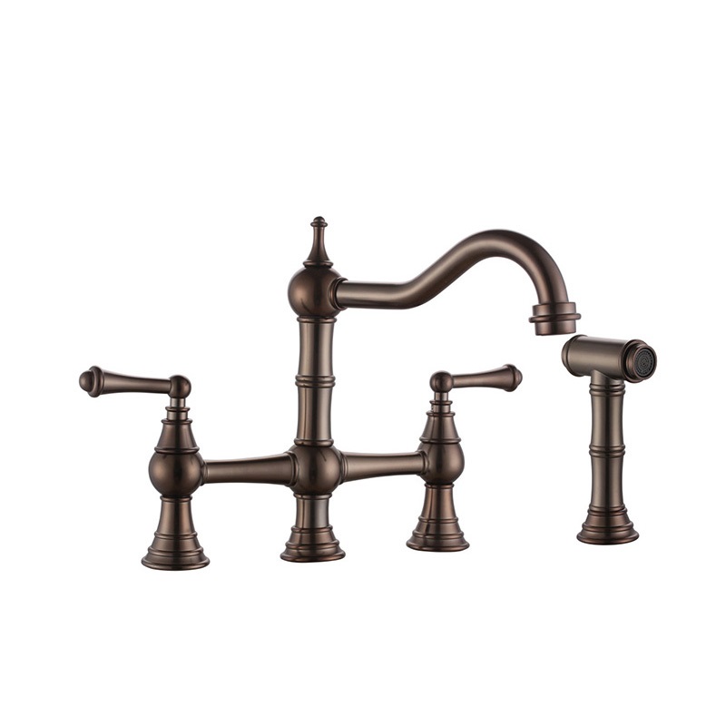 992105A1BB Double handle kitchen faucet