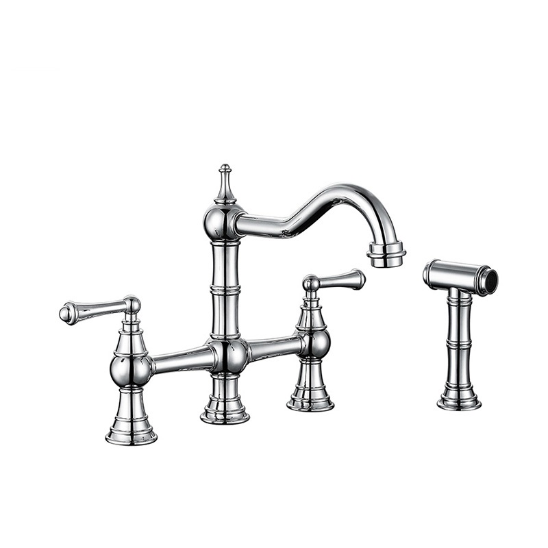 992105A1BN Double handle kitchen faucet