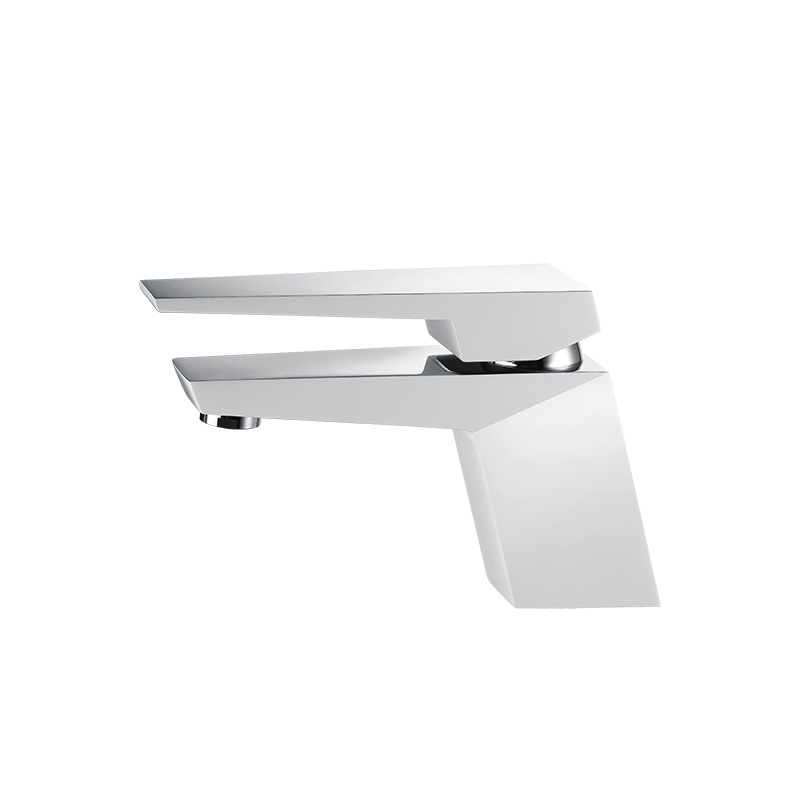 331100LWC Well-designed white and chrome basin mixer