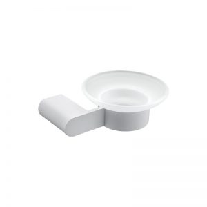 482104YW Classic white soap dish - LORI Series (SUS304) - 1
