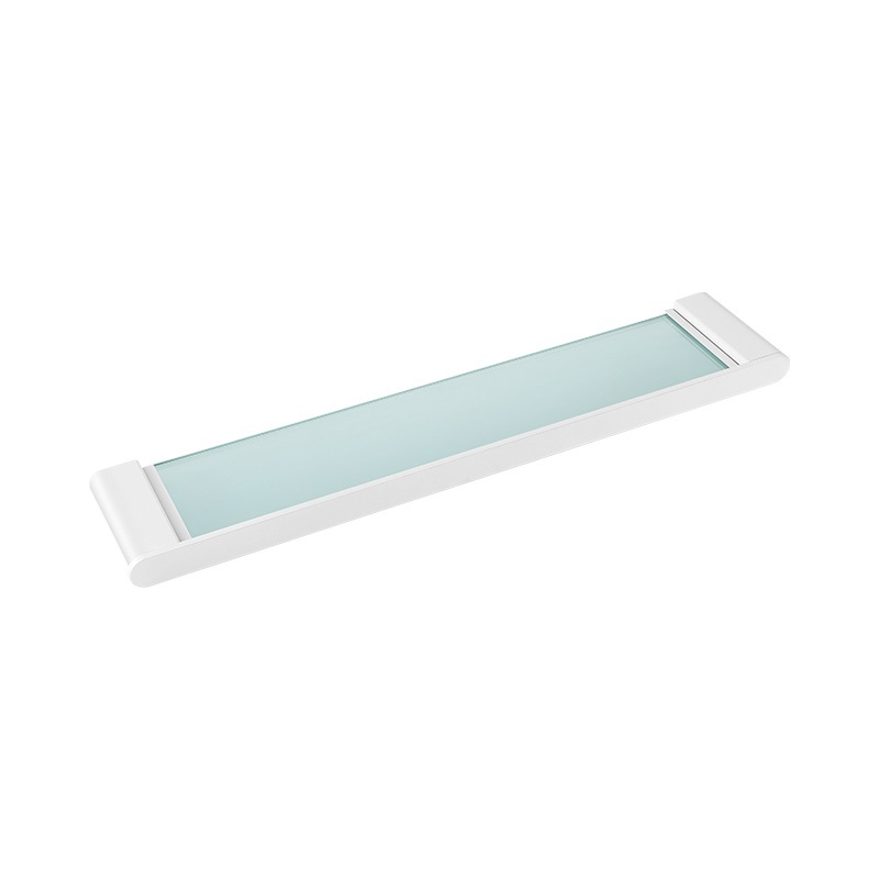 482113YW Classic white single layer glass shelf