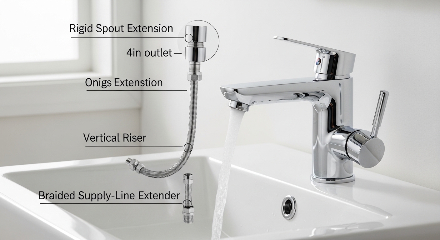 What Is a Bathroom Faucet Extension Pipe, and Which One Do You Actually Need? 1 What Is a Bathroom Faucet Extension Pipe, and Which One Do You Actually Need? - Product - 1