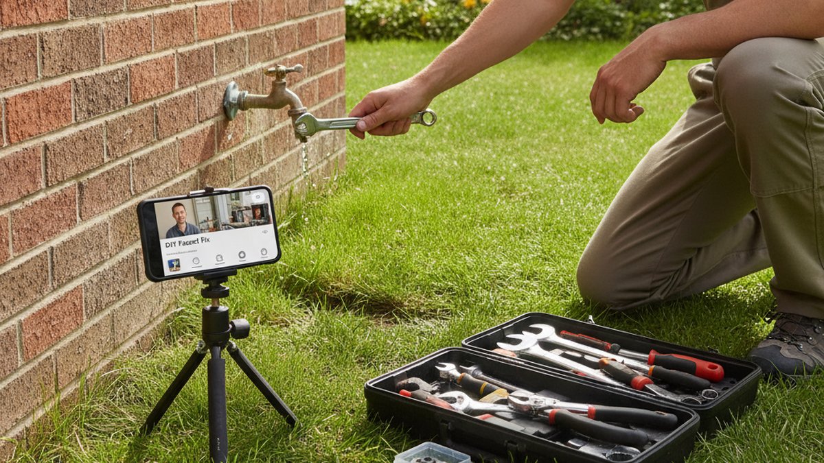 How Do You Actually Follow an Outdoor Faucet Repair YouTube Video Without Flooding Your Yard? 1 How Do You Actually Follow an Outdoor Faucet Repair YouTube Video Without Flooding Your Yard? - Product - 1