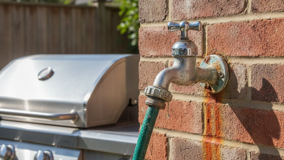 Why Does the Rusty Tap Barbecue Setup in My Backyard Keep Corroding, and How Do I Fix It? - Repair - 1